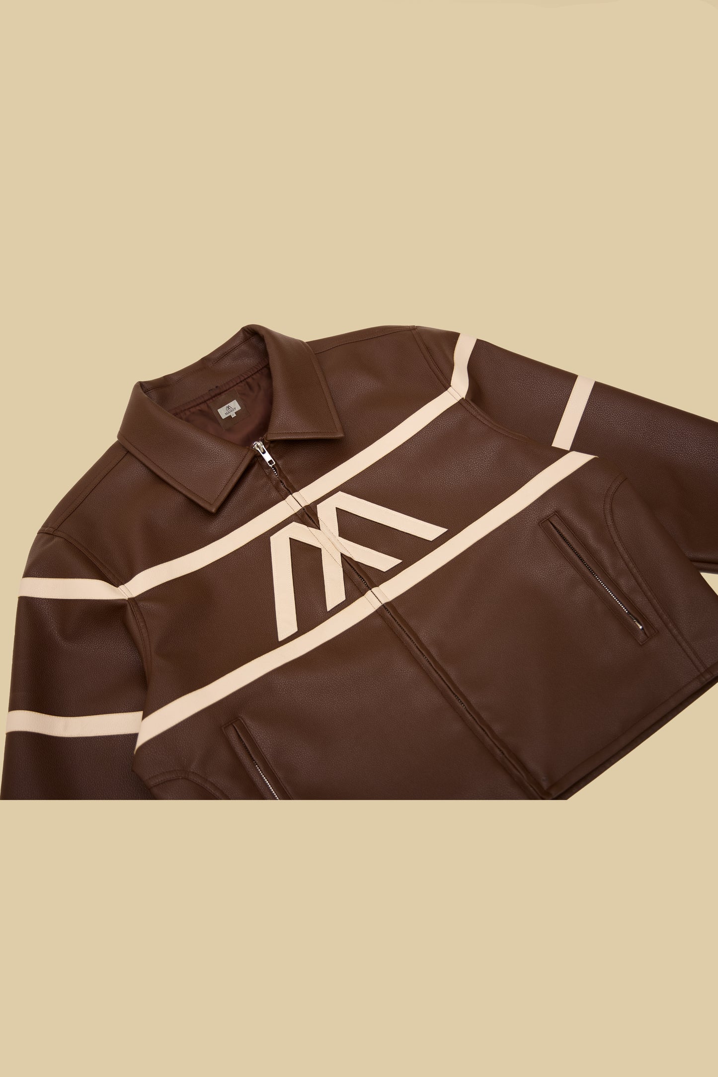 Faux-Leather Cropped Jacket
