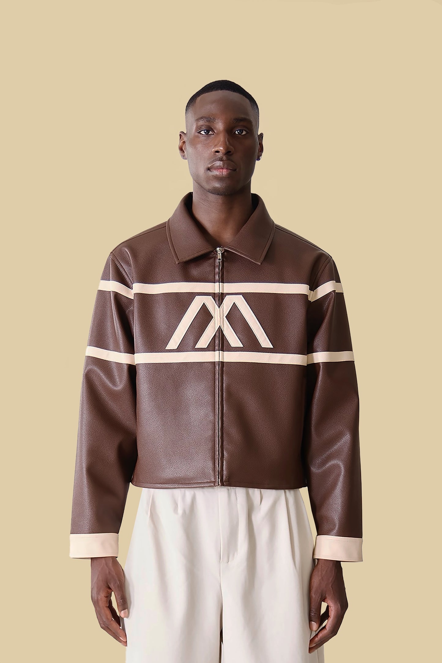 Vegan Leather Cropped Jacket