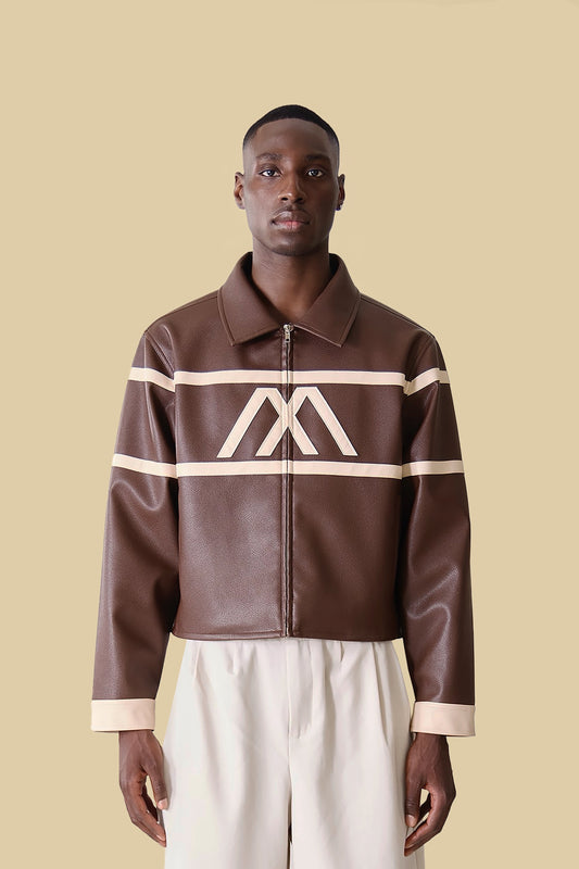 Vegan Leather Cropped Jacket