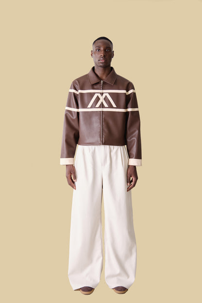 Vegan Leather Cropped Jacket