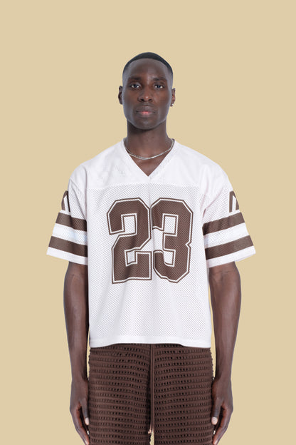 Beige Mesh Jersey