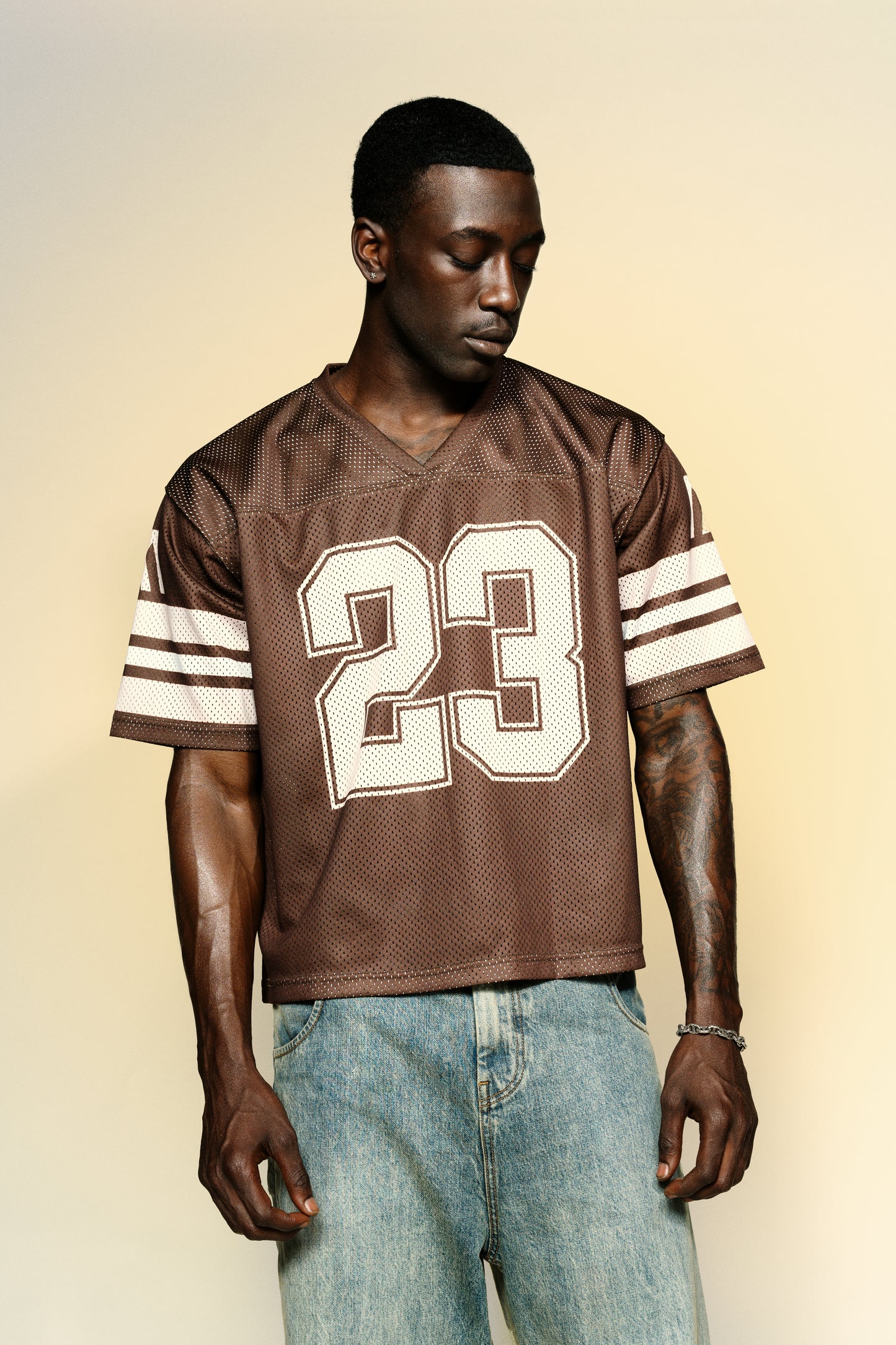 Brown Mesh Jersey